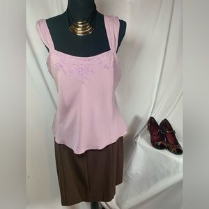 Jones New York Cami-style top -silk-lavender-size 12